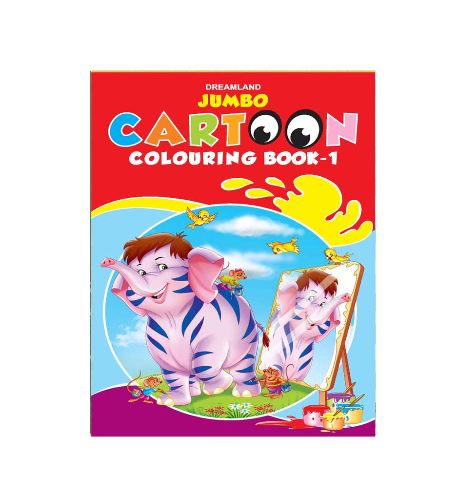 Jumbo Cartoon Colouring Book - 1 (English)