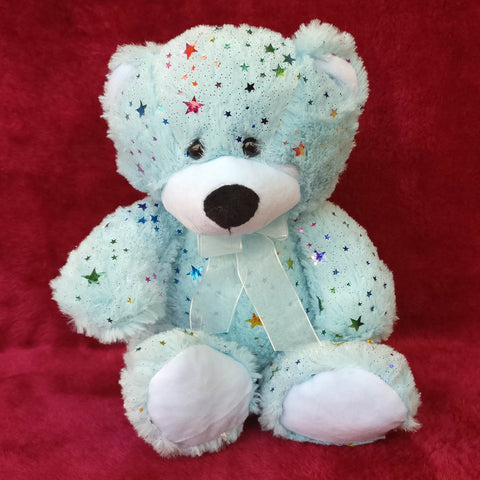 Bright Blue Teddy Bear 25 cm - Chirukaanuka