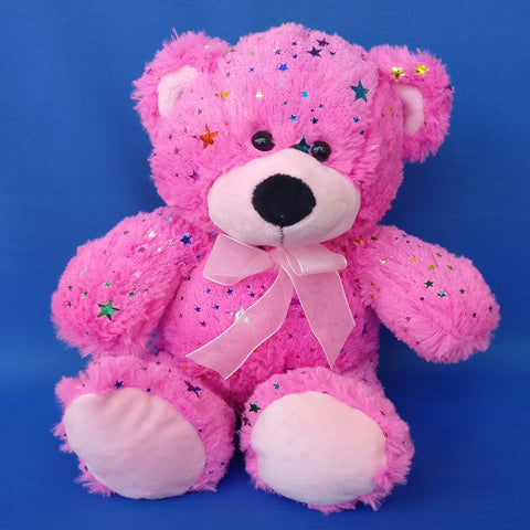 Bright Pink Teddy Bear 25 cm - Chirukaanuka