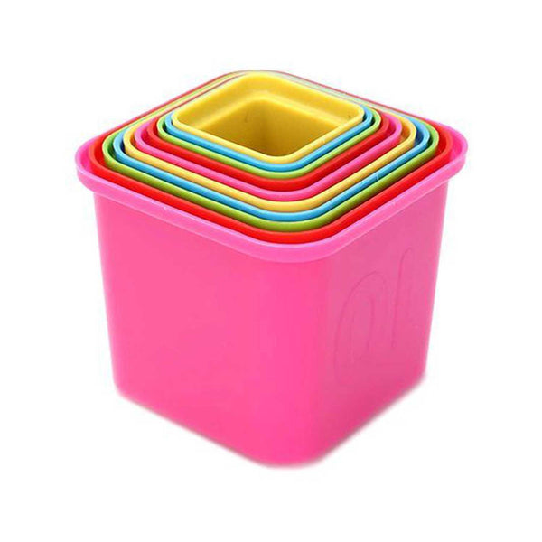 Build Up Cube Stackers Multicolor 10 Pieces - Chirukaanuka