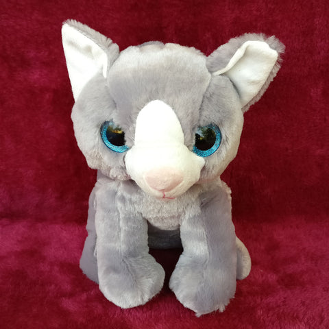 Soft Plush Grey Cat 24 cm - Chirukaanuka