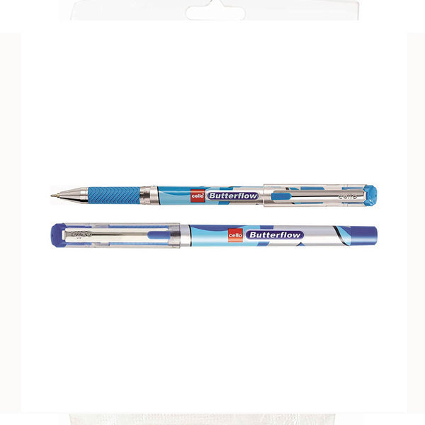 Cello Butterflow Ball Pen Set (Pack of 10 pens - Blue)