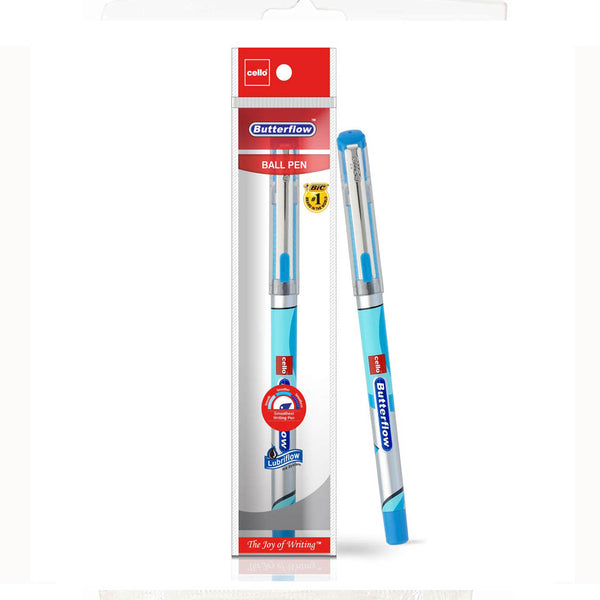 Cello Butterflow Ball Pen Set (Pack of 10 pens - Blue)