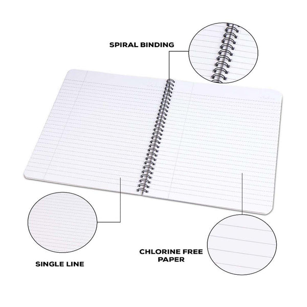 Classmate Soft Cover Pulse 6 Subject Spiral Binding Notebook