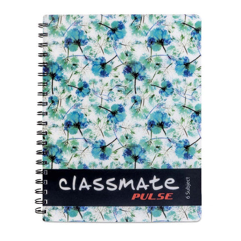 Classmate Soft Cover Pulse 6 Subject Spiral Binding Notebook