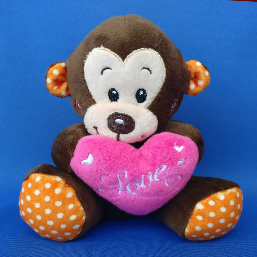 Dark Brown Monkey Soft Toy 14 cm - Chirukaanuka