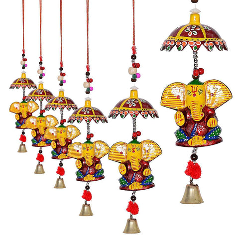 Decorative Ganesh Door Hanging - Set of 2 - Chirukaanuka