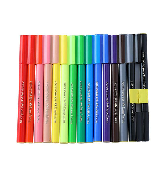 Faber-Castell Connector Pen Set - Pack of 15 (Assorted)