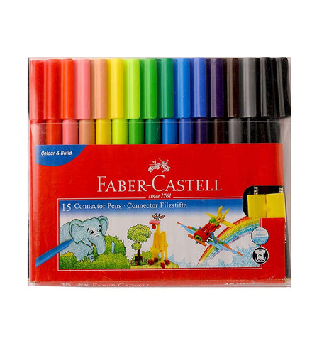 Faber-Castell Connector Pen Set - Pack of 15 (Assorted)