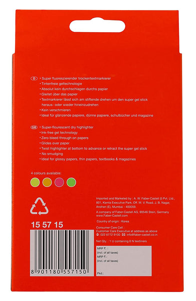 Faber-Castell Gel Textliner - Pack of 6 (Orange)