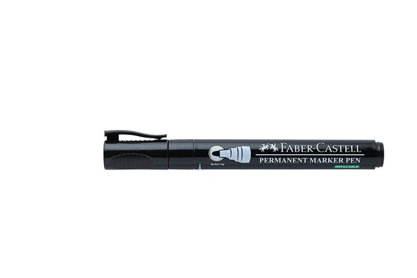 Faber-Castell Permanent Marker Pen - Pack of 10 (Black)