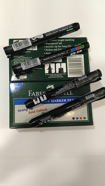 Faber-Castell Permanent Marker Pen - Pack of 10 (Black)