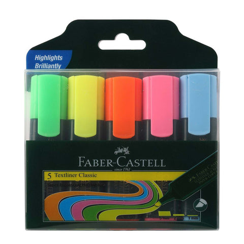 Faber-Castell Textliner - Pack of 5 (Assorted)