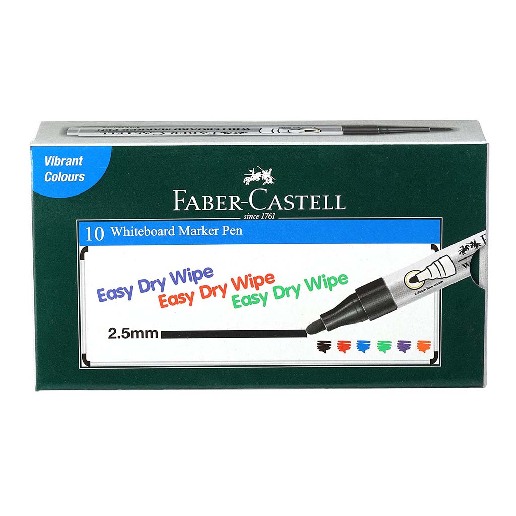 Faber-Castell Whiteboard Marker - Pack of 10 (Black)