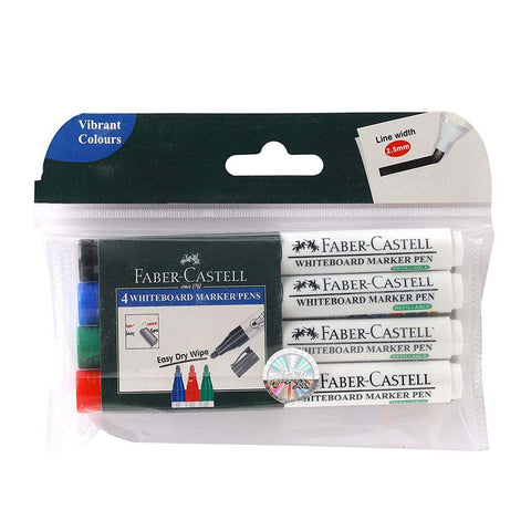 Faber-Castell Whiteboard Marker - Pack of 4 (Assorted)