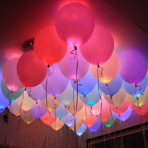 LED Balloons for Party Festival Celebrations (Set of 25) - Chirukaanuka