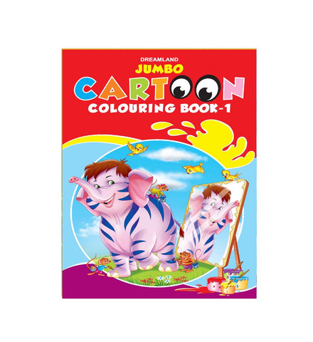 Jumbo Cartoon Colouring Book - 1 (English)