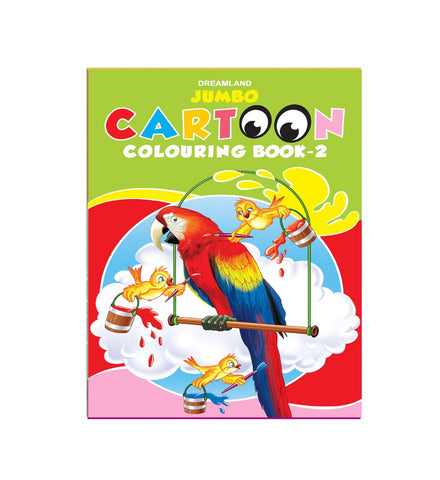 Jumbo Cartoon Colouring Book - 2 (English)
