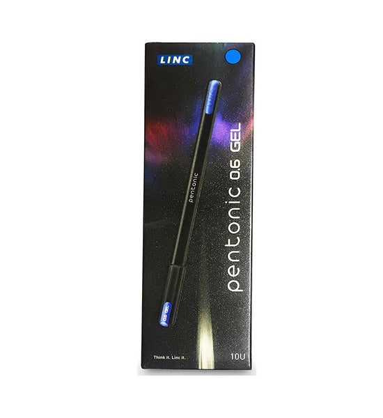 Linc Pentonic Gel Pen (Pack of 10, Blue Ink)