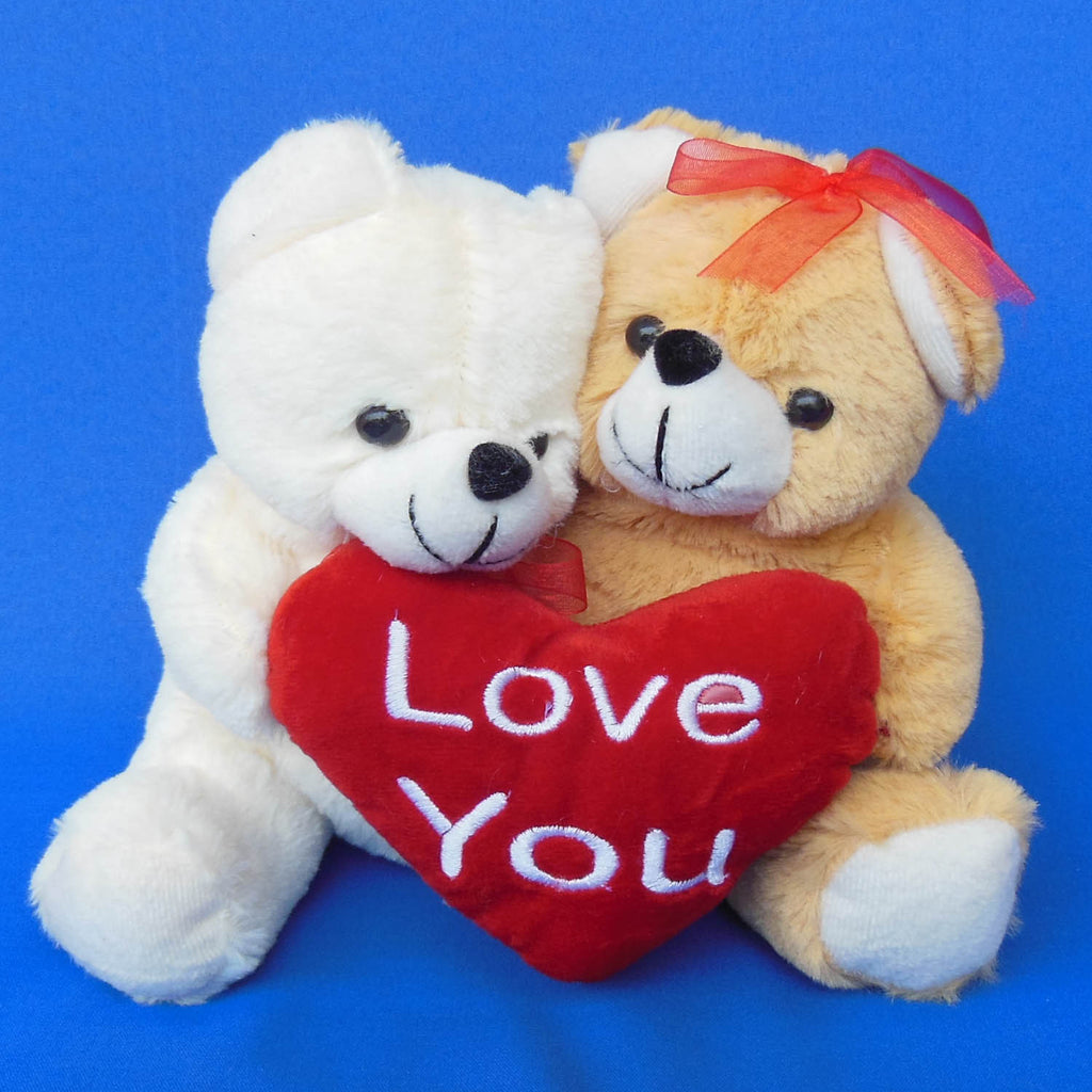 Teddy Bears With Heart 16 cm - Chirukaanuka