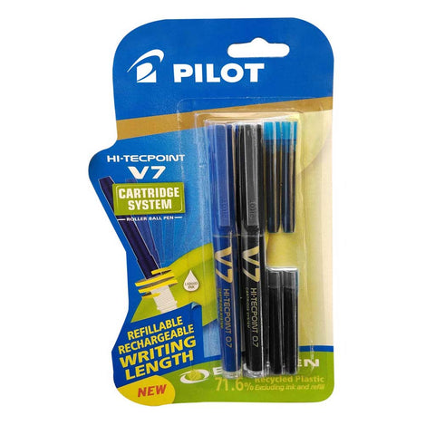 Pilot V7 Hi-tecpoint Pens With Cartridge
