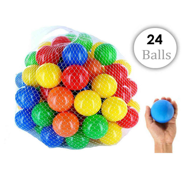 Plastic Color Balls - 8 cm Diameter Similar Size of Cricket Ball - Chirukaanuka