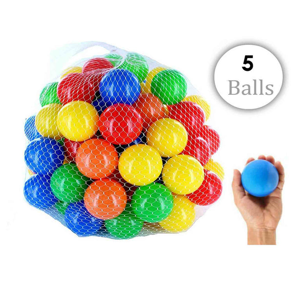 Plastic Color Balls - 8 cm Diameter Similar Size of Cricket Ball - Chirukaanuka