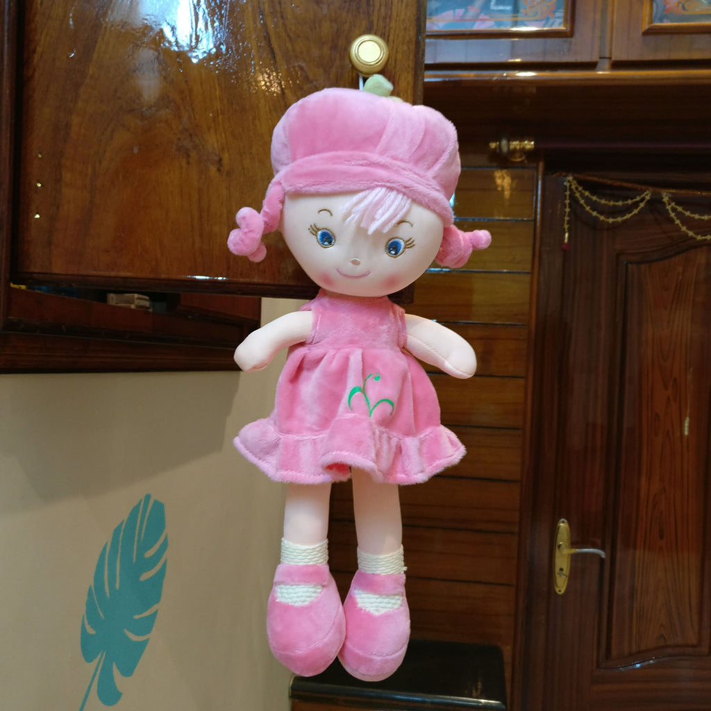 Baby Girl Plush Doll Pink 36 cm - Chirukaanuka