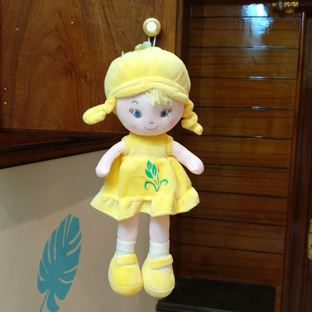 Baby Girl Plush Doll Yellow 36 cm - Chirukaanuka