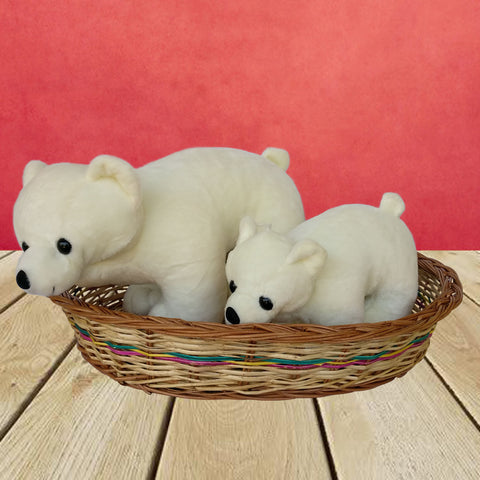 Polar Bear With Baby - Chirukaanuka