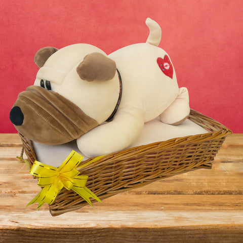 Pug Dog Cream 14 Inch - Chirukaanuka