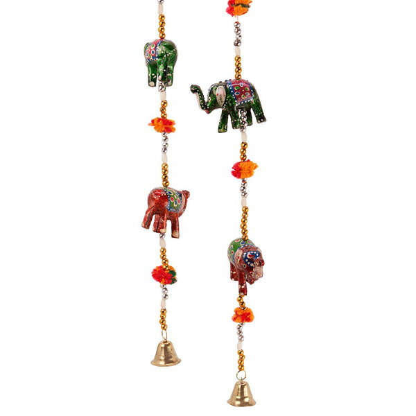 Rajasthani Elephant Door Hanging Home Decor- Set of 2 - Chirukaanuka