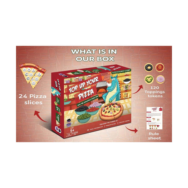 TOP UP Your Pizza Board Game | Kids Play Food Pizza Game (Ages 5-10 yr)