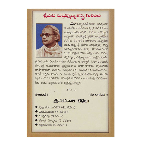 Vadla Ginjalu (14 Stories) (Telugu) Paperback – 2015 - Chirukaanuka