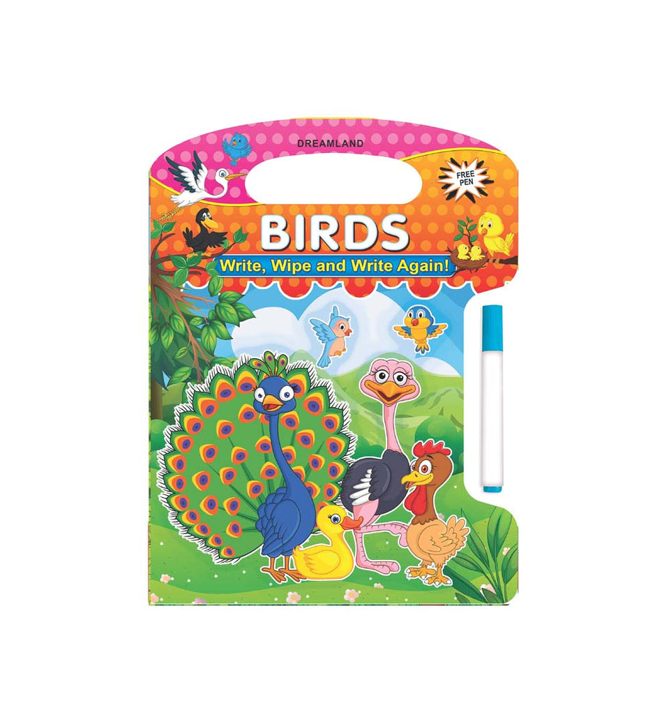 Write and Wipe Book - Birds (English)