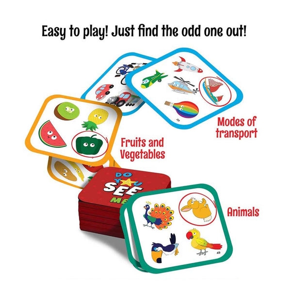 Do You See Me Card Game 2 | Educational & Fun Mind Skills Animal Print Flash Card Game (Ages 3-7 yr)