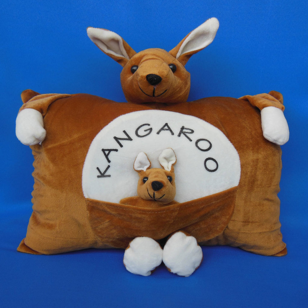 Mom and Baby Kangaroo Plush Pillow 38 cm - Chirukaanuka