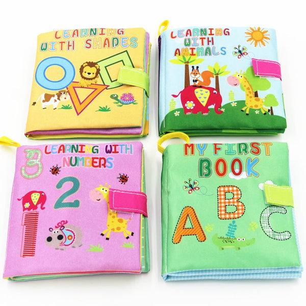 4 Style Baby Toys Soft Cloth Books Rustle Sound Infant Educational Stroller Rattle Toy Newborn Crib Bed Baby Toys 0-36 Months - Chirukaanuka