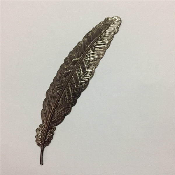 Creative Metal Silver Plated Feather Bookmark - Chirukaanuka
