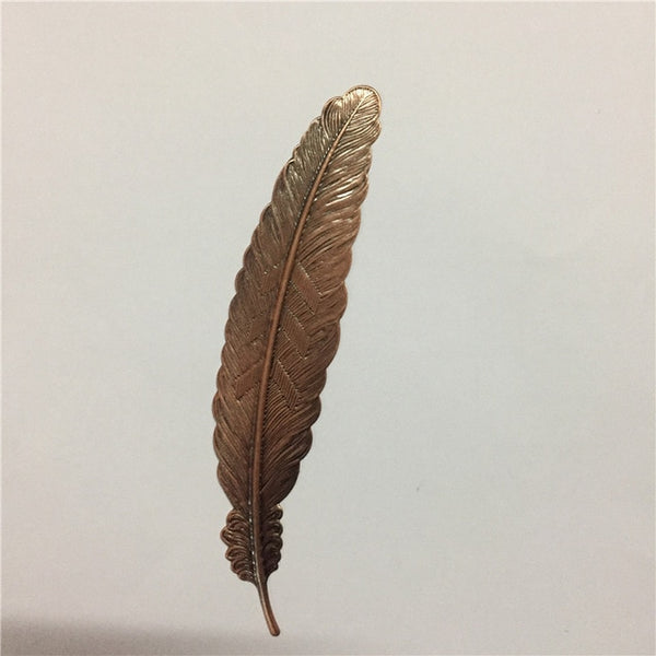 Creative Metal Silver Plated Feather Bookmark - Chirukaanuka