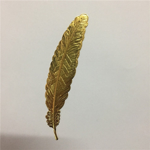Creative Metal Silver Plated Feather Bookmark - Chirukaanuka