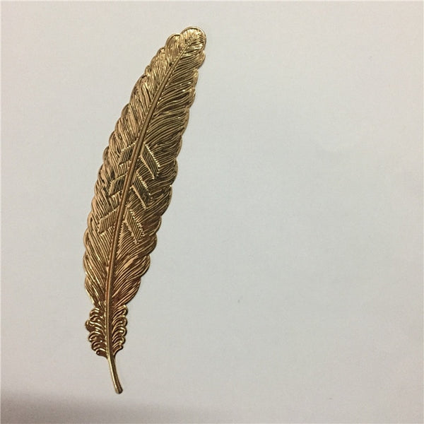 Creative Metal Silver Plated Feather Bookmark - Chirukaanuka