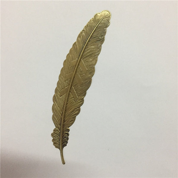 Creative Metal Silver Plated Feather Bookmark - Chirukaanuka