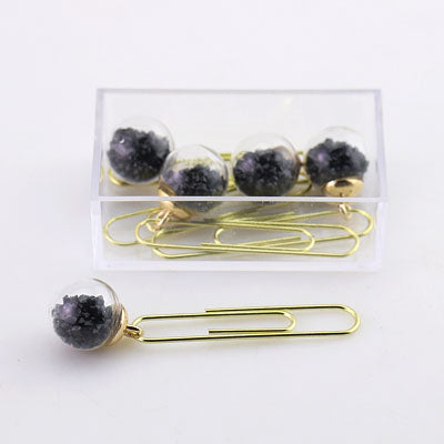 Glass ball Paper Clips Bookmark - Chirukaanuka