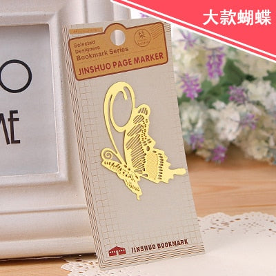 Mini Cute Gold Metal Bookmark - Chirukaanuka