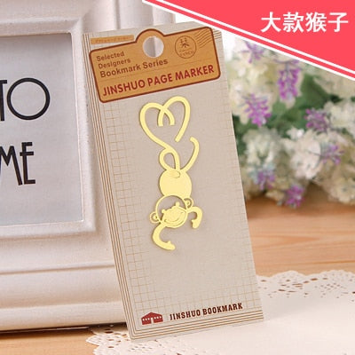 Mini Cute Gold Metal Bookmark - Chirukaanuka