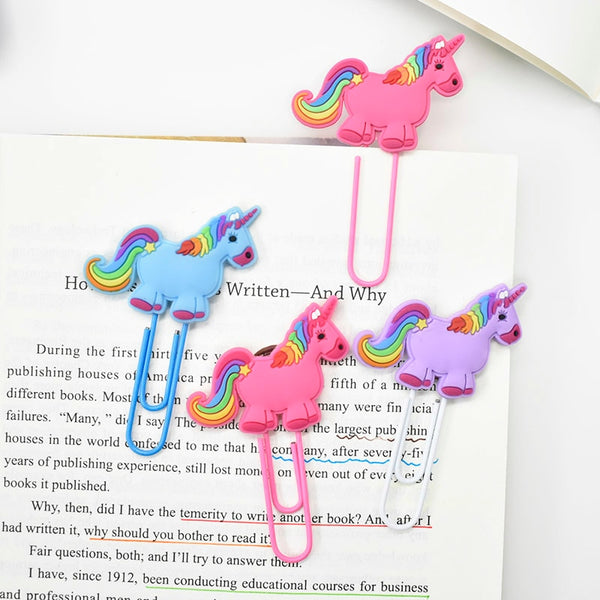 Creative Unicorn Bookmark Paper Clip - Chirukaanuka