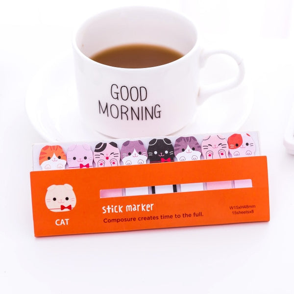 Creative Cute Animal Sticky Paper Bookmark - Chirukaanuka