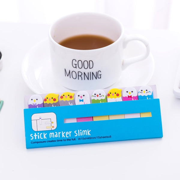 Creative Cute Animal Sticky Paper Bookmark - Chirukaanuka