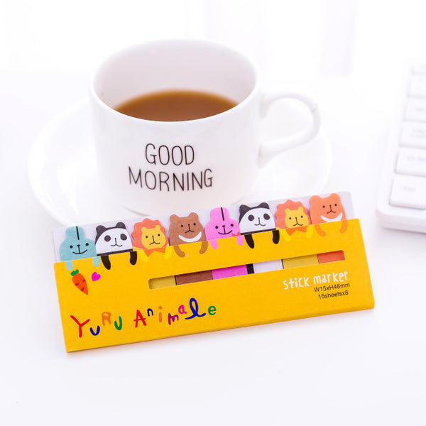 Creative Cute Animal Sticky Paper Bookmark - Chirukaanuka